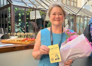Bonnie Arnold presented with a Golden Ticket at Annecy Festival
